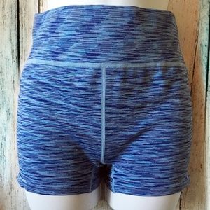 Blue Yoga Gym Workout Fitness Athletic Shorts